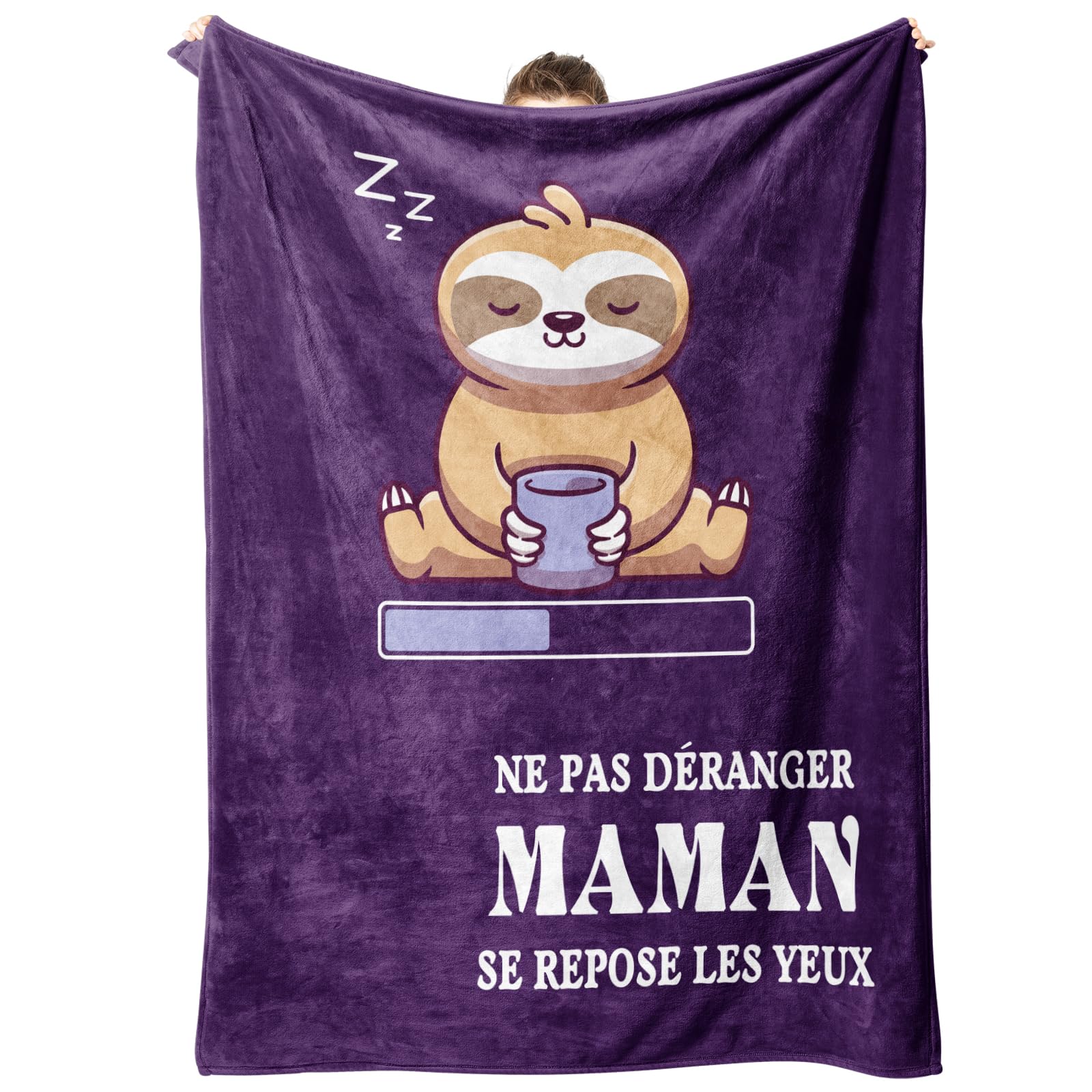 Plaid Couverture Polaire Cadeau Pour Maman - Message Personnalisé, Idéal Anniversaire Ou Noël