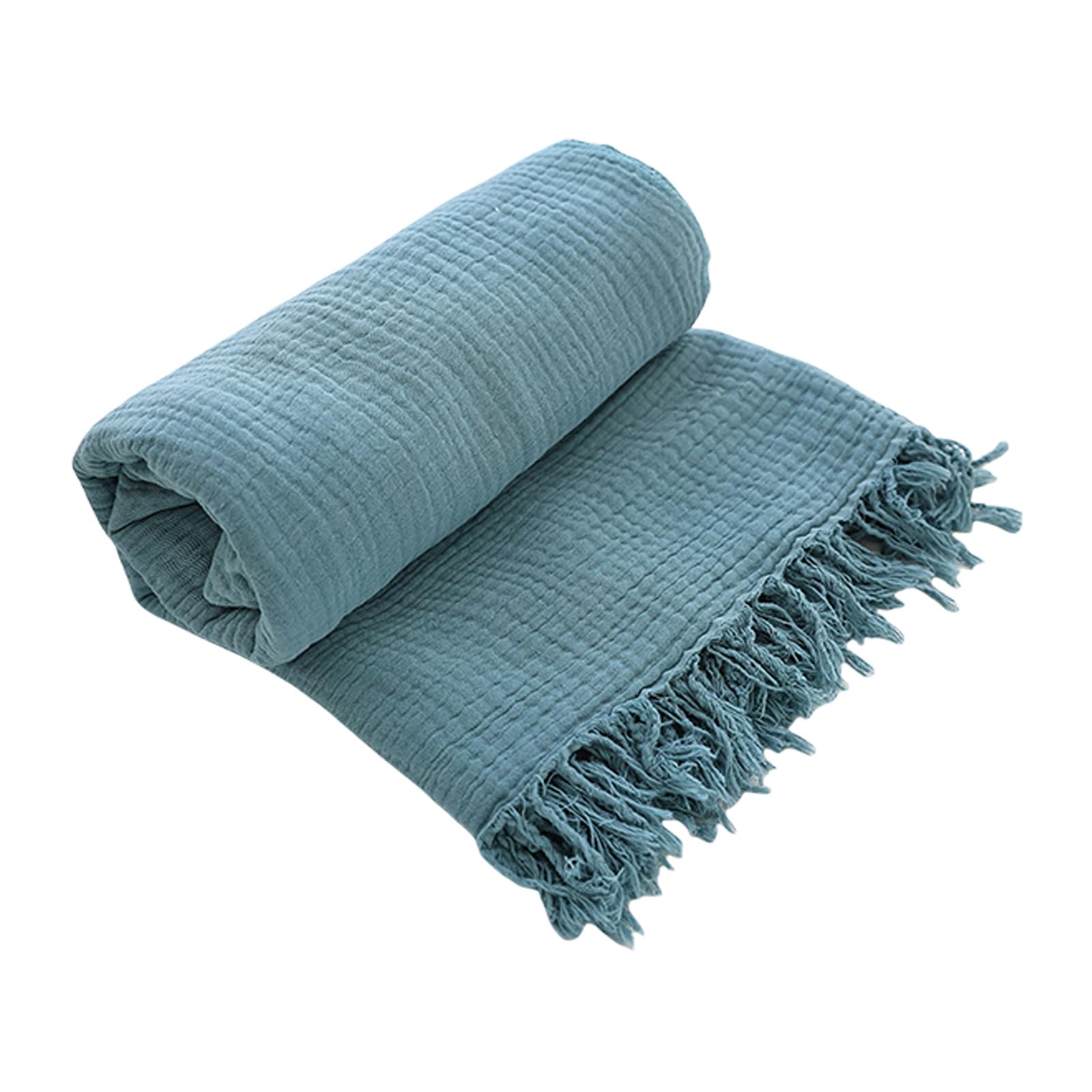 Hzbb Blue Multipurpose Child Wrap Machine Washable Wrinkle-Resistant For Crib & Infant Care Cotton Baby Blanket For Toddler