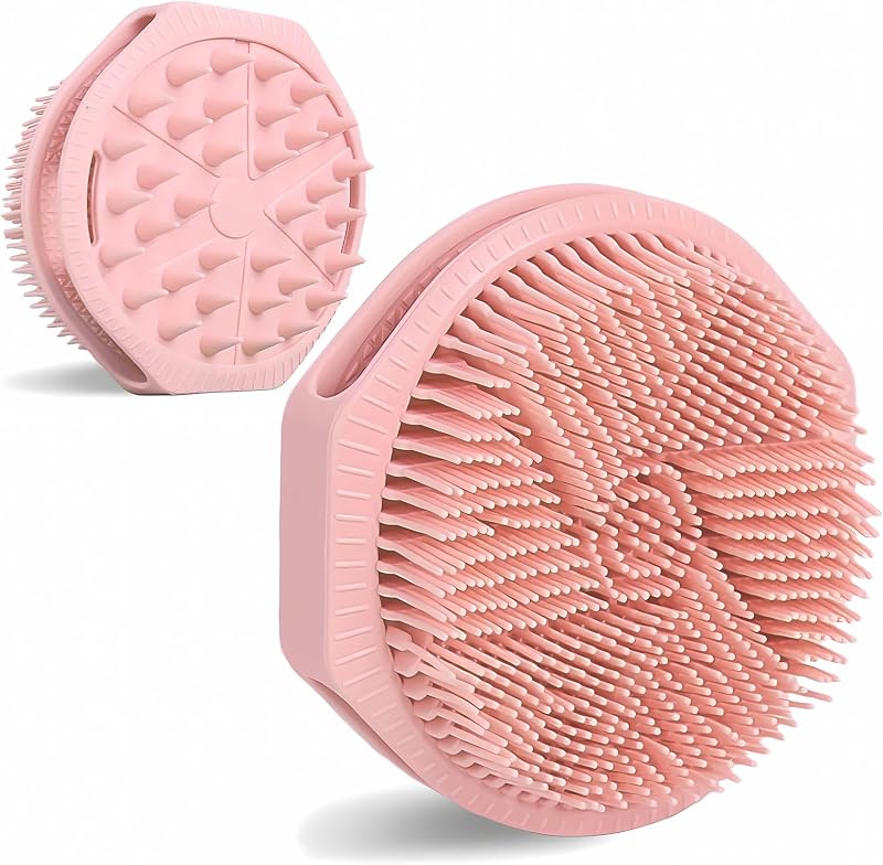 Escova corporal de silicone dupla face OTHIX, rosa