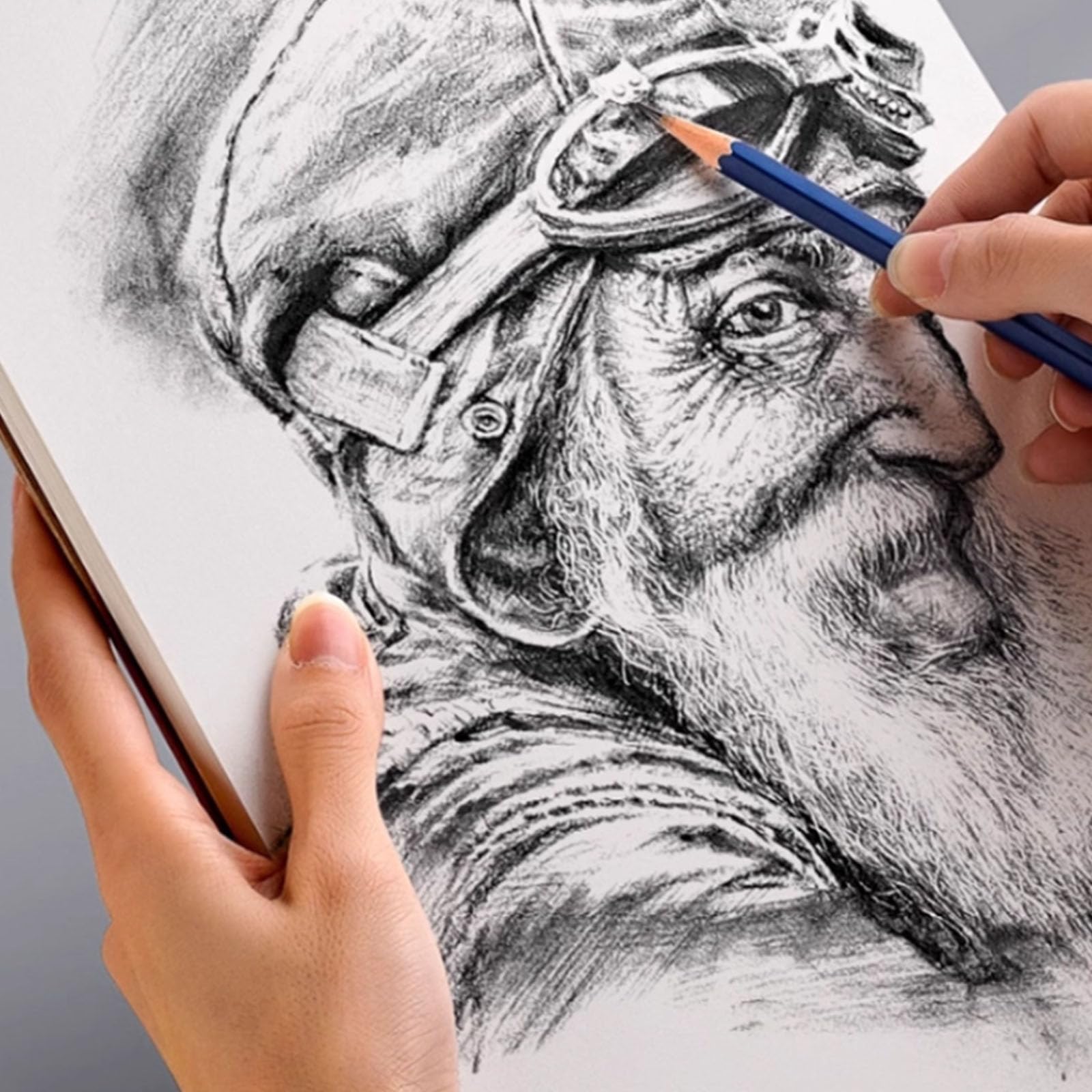 Bloc à dessin, carnet de croquis, papier 160 g/m², parfait pour les croquis de médias mixtes et la peinture à l'aquarelle, carnet de croquis de qualité artistique pour artistes