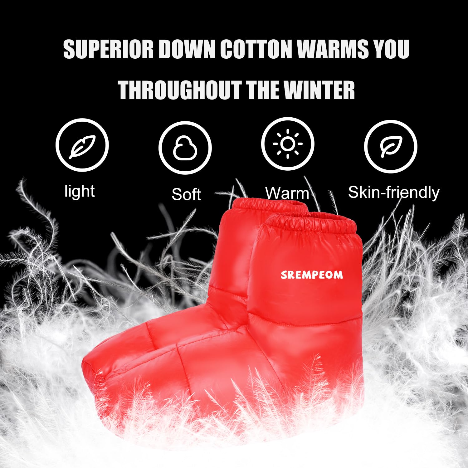 Best Lightweight Down Booties Ultralight Down Camping Booties - Main Image