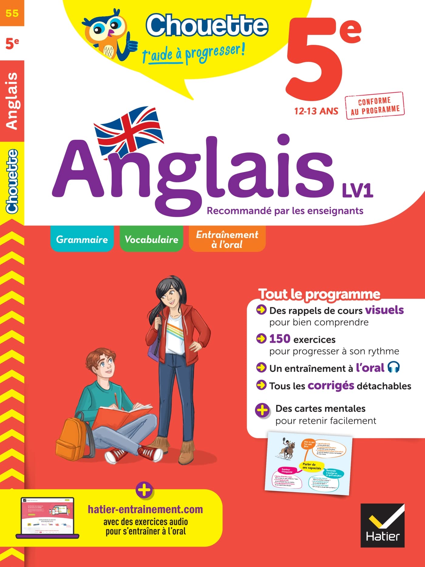 Chouette - Anglais 5e - LV1 (A1+, A2): cahier de révision et d'entraînement recommandé par les enseignants