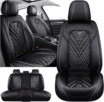 Car Seat Covers for Mercedes-Benz 2000-2026, Waterproof Nappa Leather Car Seat Protector, Comfortable and Anti-Slip Car Seat Cover&Accessories5 Seats/Black