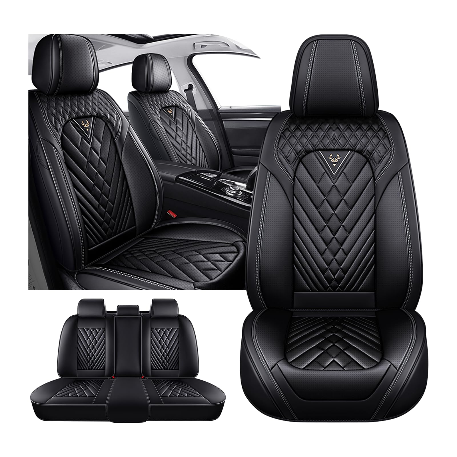 Car Seat Covers for Ford Ranger 2000-2025 Waterproof Nappa Leather Car Seat Protector Comfortable and Anti-Slip Car Seat