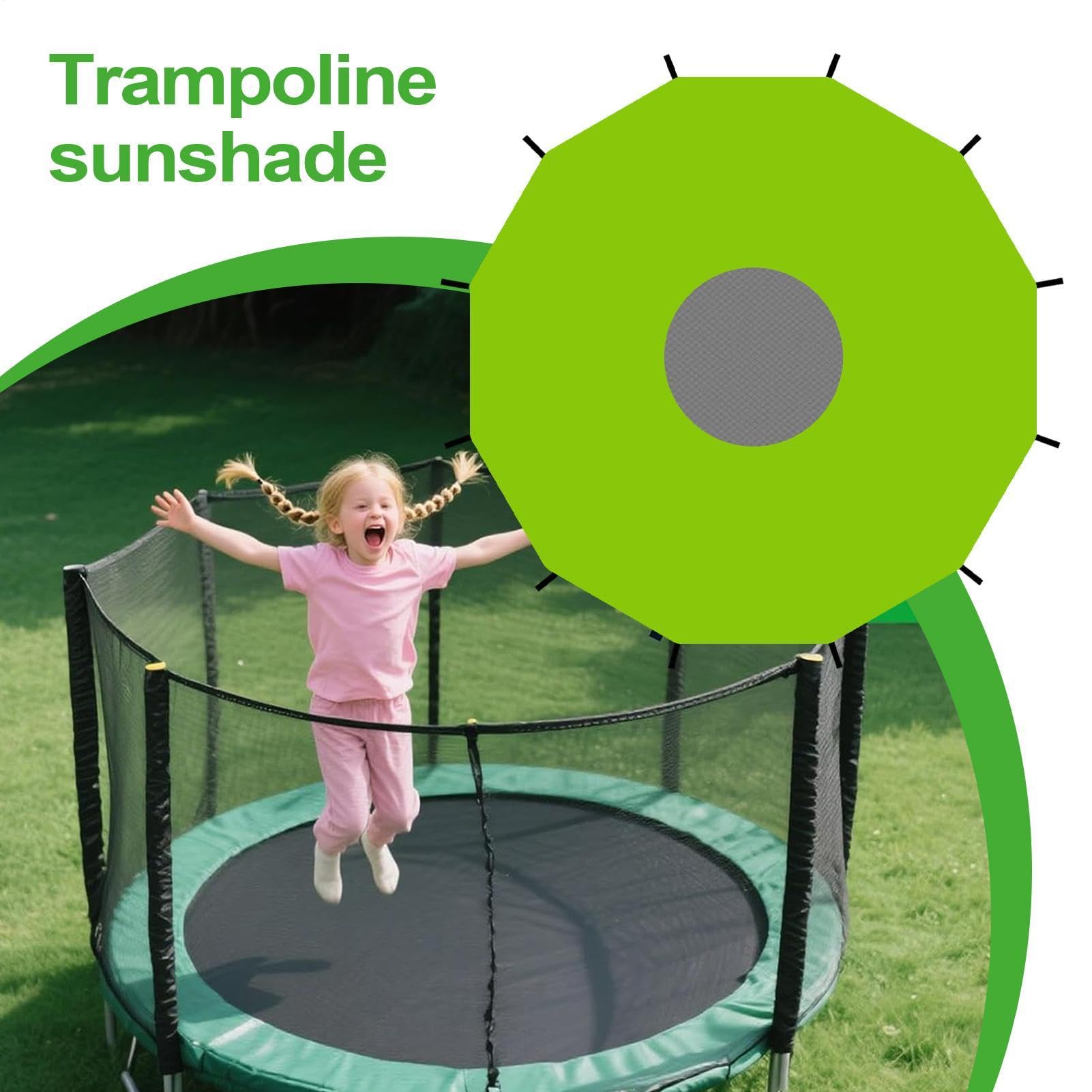Trampolino elastico, tettuccio parasole per sport, giardino, salti, compleanno, picnic