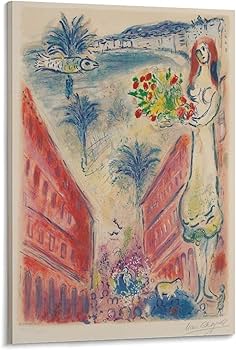 Amazon.co.jp: マルク・シャガール「ヴィクトワール通りアット・ニース