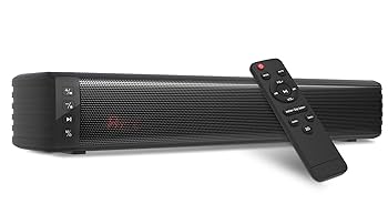 サウンドバー ブラック USB接続 サウンドバー型 PCスピーカー 6W出力 USB電源 ステレオミニ
