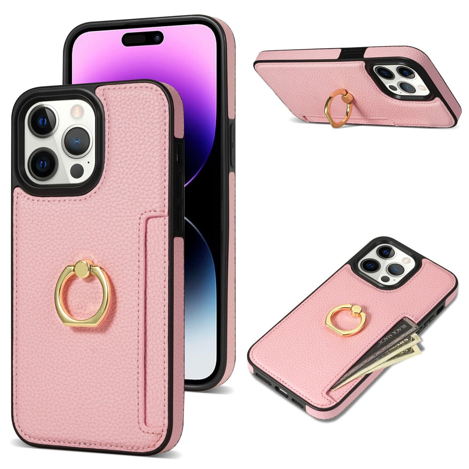 Coque iPhone 8 Plus silicone rose antichoc fini les chutes avec l'anneau - 8