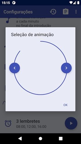 Coerência Cardíaca: exercícios respiratórios, prática constante, cronômetro, animações, sons, vibrad