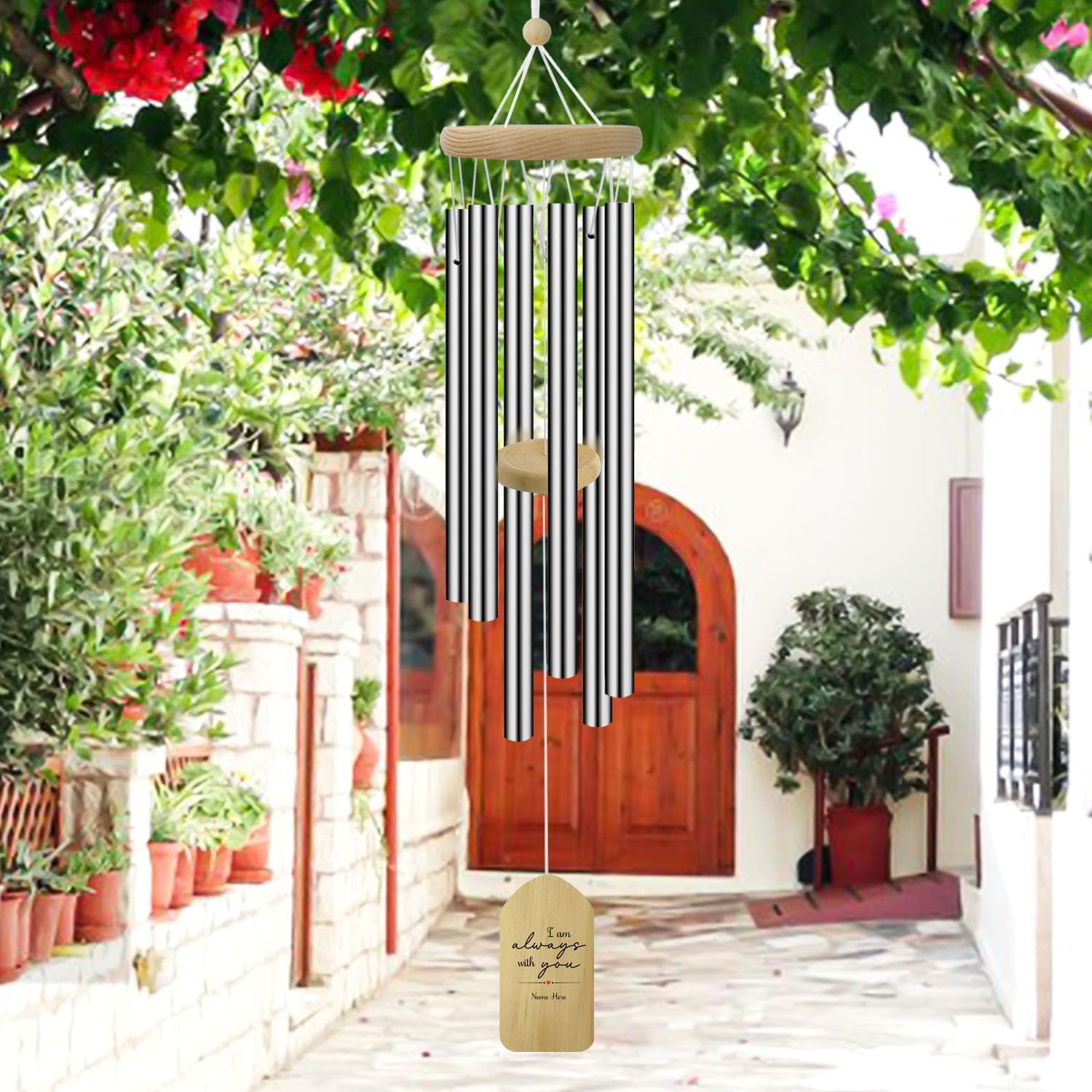 ASTARIN Personalized Wind Chimes Outdoor, Large Customized WindChimes for Outside Tuned Relaxing Soothing Low Bass,Memorial Wind Chimes Sympathy for The Loss of a Loved One