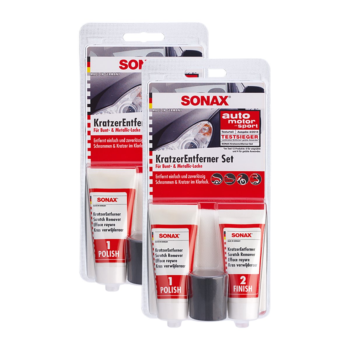 SONAX 2X 03059410 KratzerEntfernerSet Lack Politur 50ml