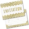 doodlecards Birthday Party Invitations Zig Zag Pack of 20 Invites and Envelopes. Printed in UK, Premium Quality & 100% Recyclable.