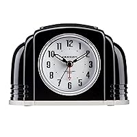 Crosley Art Deco Black Ticking Clock