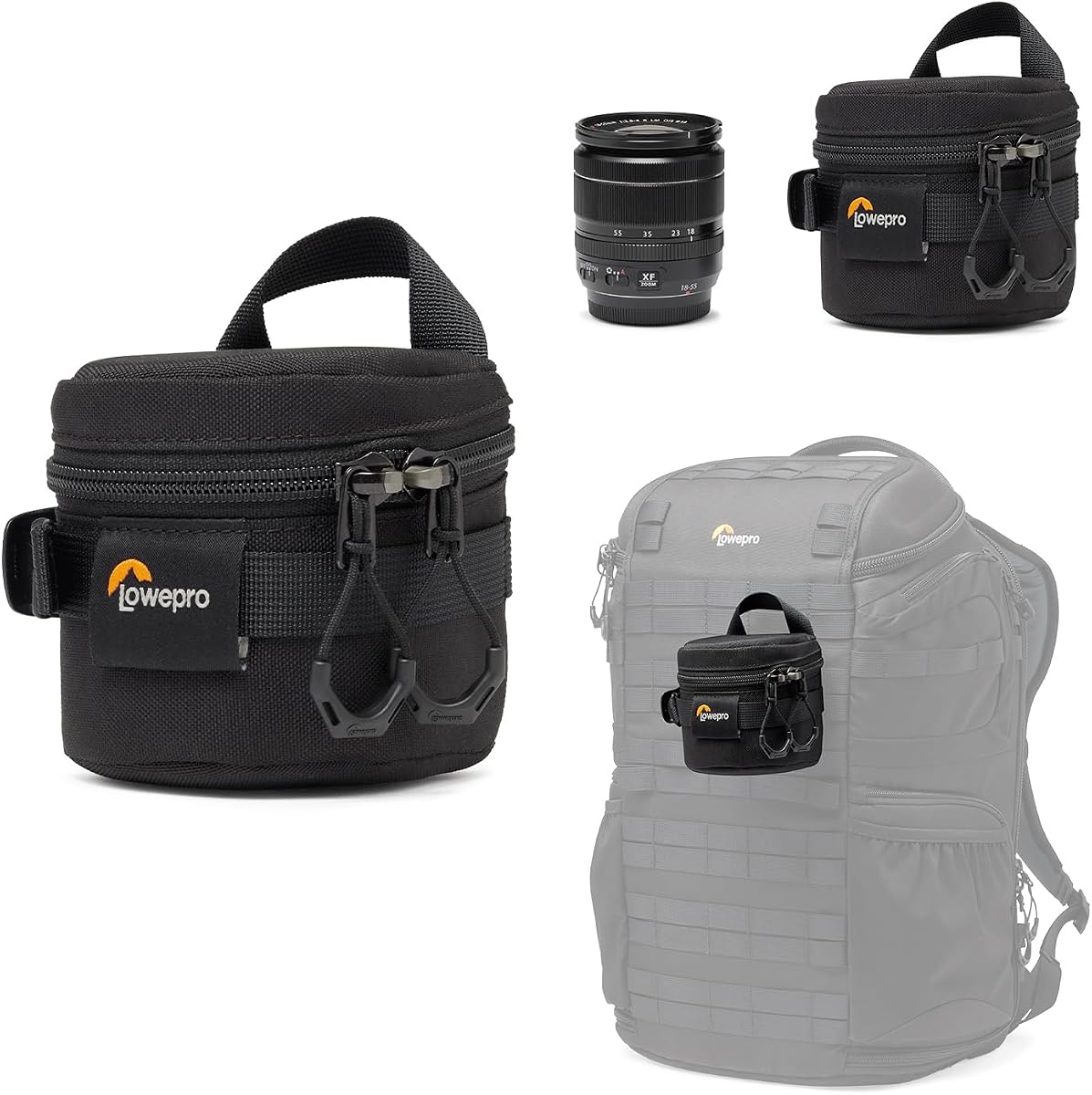 Lowepro ProTactic LCS 8 x 8 III Estuche para lentes de cámara, bolsa para lentes de cámara, se adapta a 50 mm F/1.8, para cámaras DSLR y sin espejo, Vol-0.3L Dim: 3.15x3.15x3.15in, bolsa para cámara, para fotógrafo/videógrafo