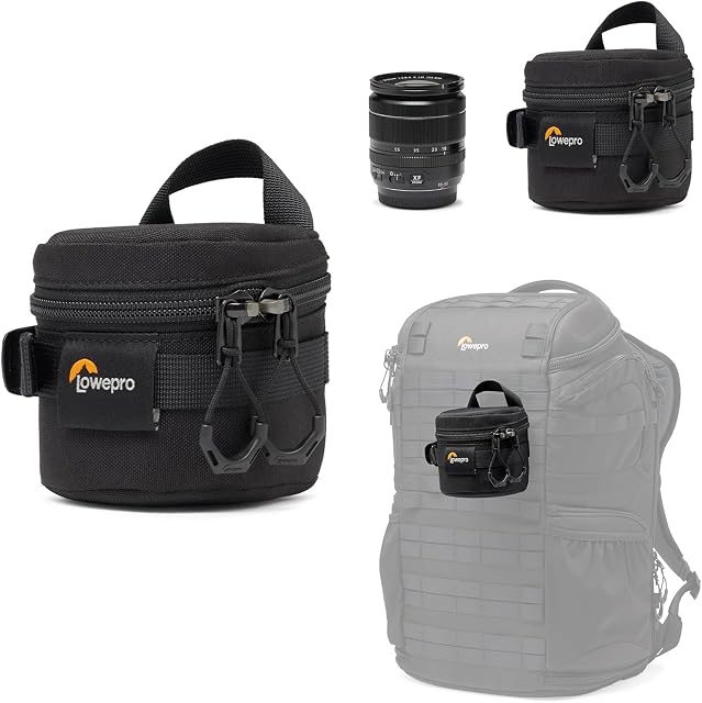 Lowepro ProTactic LCS 8 x 8 III Lens Case - Premium Padded, Adaptive Compression, SlipLock™ Compatible, Fits 50mm F/1.8, for DSLR and Mirrorless Cameras, for Photographer/Videographer