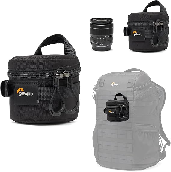 Lowepro ProTactic LCS 8 x 8 III Camera Lens Case, Camera Lens Pouch Bag, fits 50mm F/1.8, for DSLR and Mirrorless Cameras, Vol-0.3L Dim: 3.15x3.15x3.15in, Camera Bag, for Photographer/Videographer