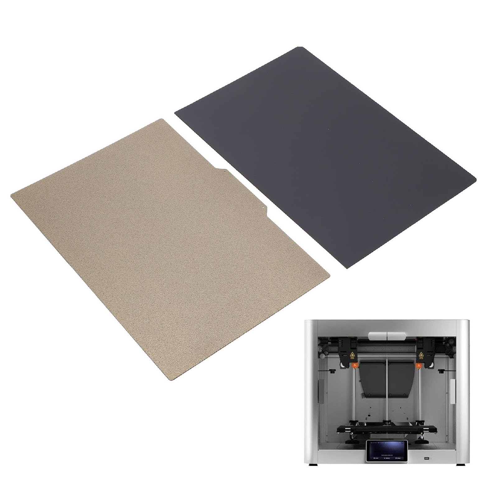 KUIDAMOS Teksturowany Błyszczący Arkusz PEI 2-stronne łóżko do Drukowania 330x225 Mm do Materiałów Eksploatacyjnych do Drukarek 3D Snapmaker J1S, Elastyczna Płyta Konstrukcyjna do PLA, ABS, TPU, PETG