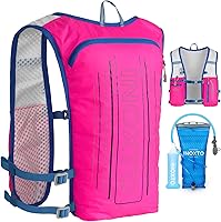 Vista 11 de INOXTO Chaleco de Hidratación para Correr Mochila, Paquete Ligero Aislado con Bolsa de Vejiga de Agua de 1.5L Mochila de Día para Senderismo