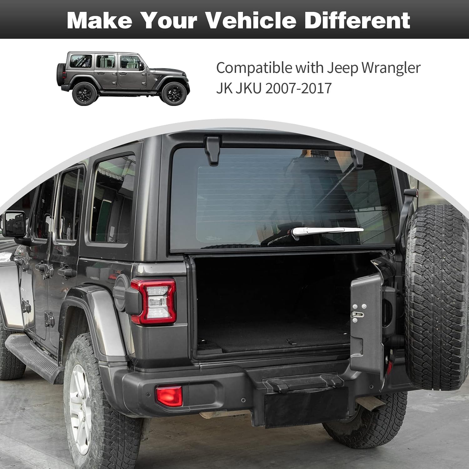 CheroCar Windshield Wiper Blades Trim Cover,Front Rear Window Wiper Arm Blade Kit Exterior Decoration Accessories Compatible with Jeep Wrangler JL JLU & Gladiator JT 2018-2022,White