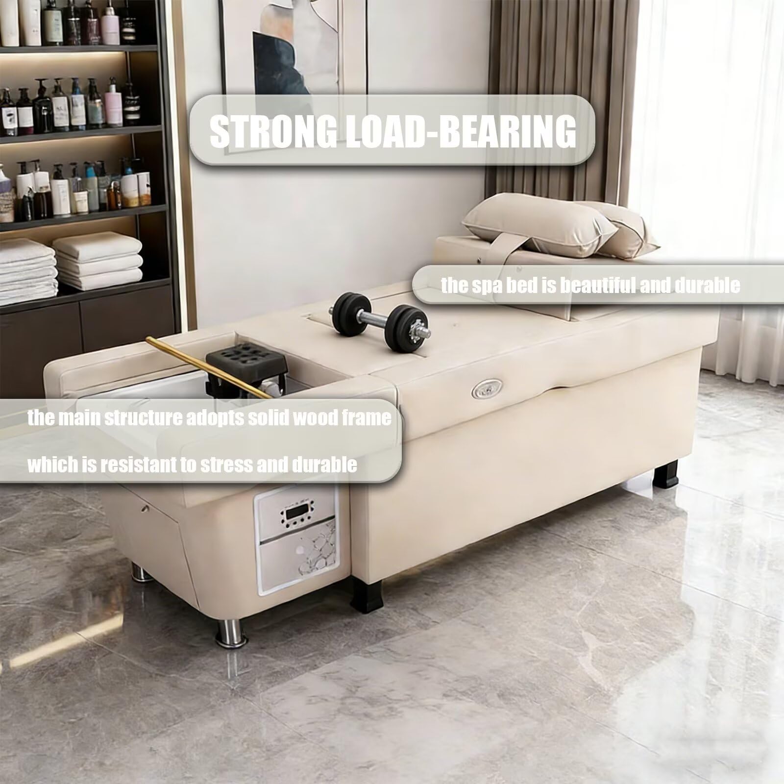 Lettino massaggiante Head SPA per shampoo, elettrico e regolabile, ideale
