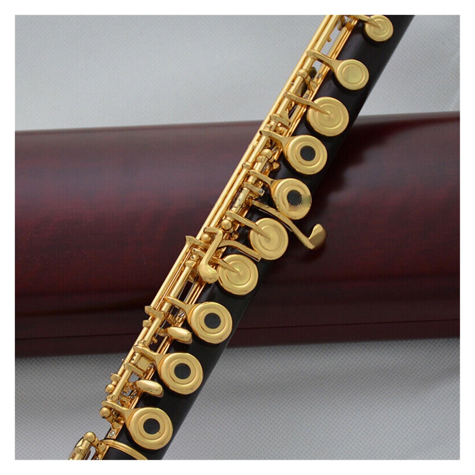 Amazon.co.jp: アフリカ黒木製 16 穴オープンホールフルートゴールド