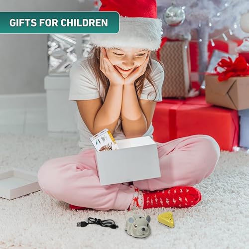 Vista 15 de Juguetes interactivos con serpientes, juguetes para gatitos, juguete realista de serpiente con detección inteligente, recargable por USB, detección