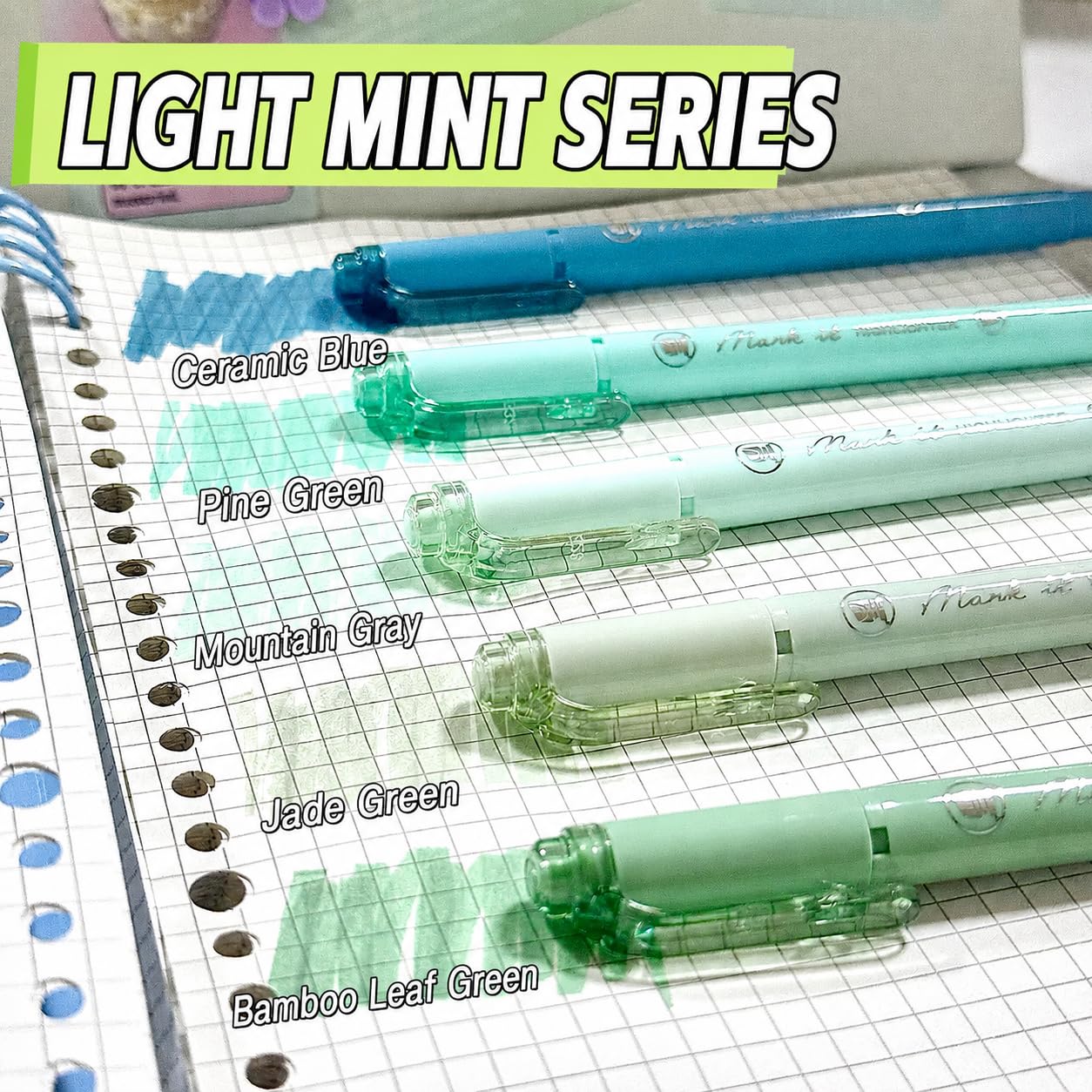 Pastell-Textmarker in 20 Farben, niedliche ästhetische Textmarker