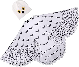 Snowy Owl Cape and Hat Set Super Soft Costume for Halloween Daily Wear