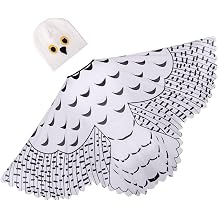 Snowy Owl Cape and Hat Set Super Soft Costume for Christmas Birthday Daily Wear