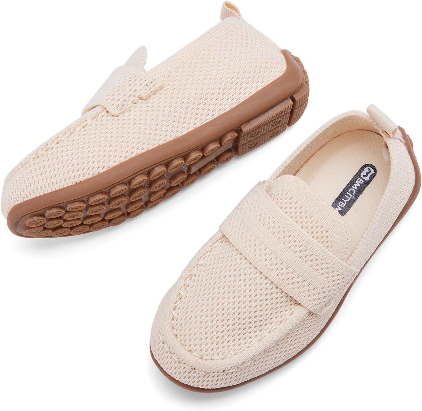 BMCiTYBM Toddler Boys Girls Loafers Comfortable Dressy Casual Knit Flats Lightweight Breathable Slip On Walking Shoes - Image 5