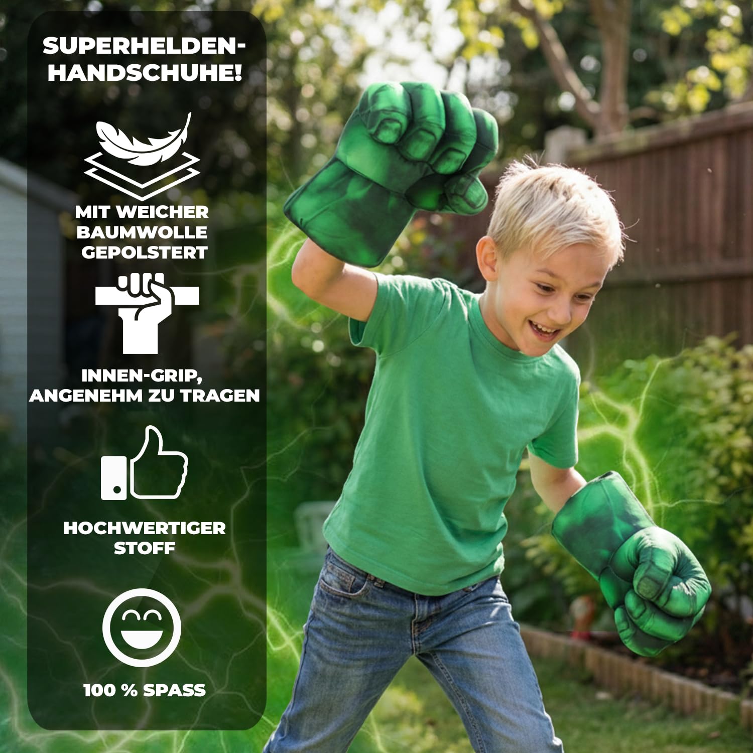 Hulk Riesen-Boxhandschuhe | Superheld | Kinderspielzeug | Schaumstoff-Faust mit Riemen | Ungewöhnliches Geschenk | Cosplay | Spiele | Halloween | Verkleidung | Kostüm | 100% Spaß | OriginalCup®