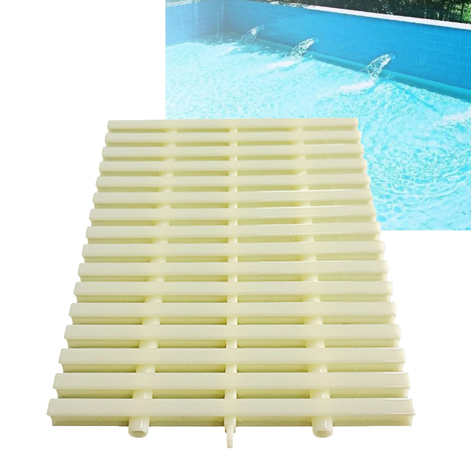 Griglia di Giunzione per Piscina, griglia di Troppo Pieno per grondaia, griglia di Scarico a Tre Fori per Piscina Fuori Terra e Doccia per Balcone/passerella, Dimensioni opzionali