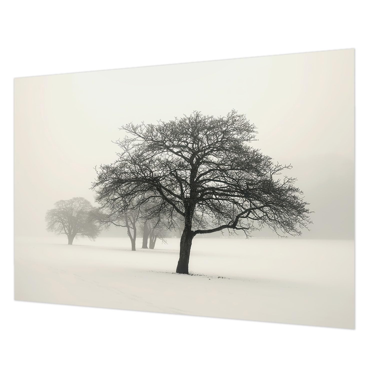 Papier peint intissé 208x146 cm avec impression arbres d'hiver