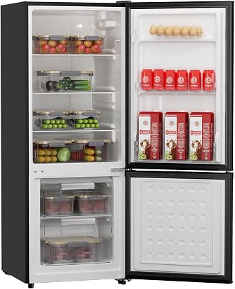 Upstreman 7.1 Cu.Ft Refrigerator with Bottom Freezer, Energy-efficient, Large Capacity, Adjustable Thermostat, for Apartment, Kitchen, Dorm