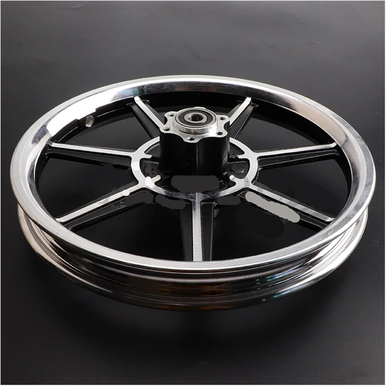 14x1.75 Disc Brake Front Rim 14 Inch Alloy Wheels Compatible with Electric Scooter Electric Bicycle Folding Bike Motorcycle Accessories(Black)