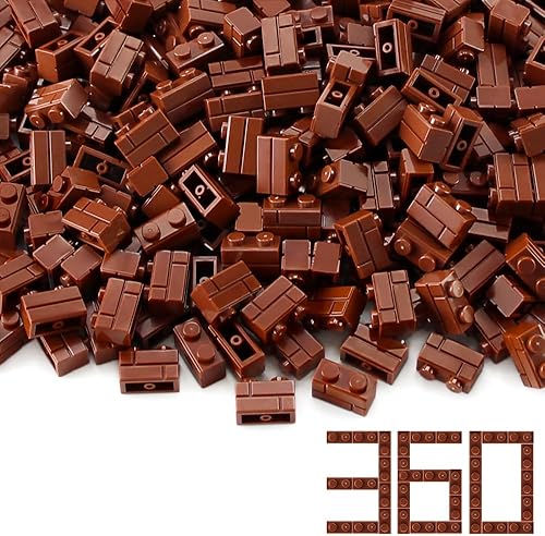 Miniatura 2 de Feleph 360 piezas de ladrillos de perfil de mampostería de 1 x 2 para piezas y piezas de pared, juego de juguetes a granel diversos compatibles con