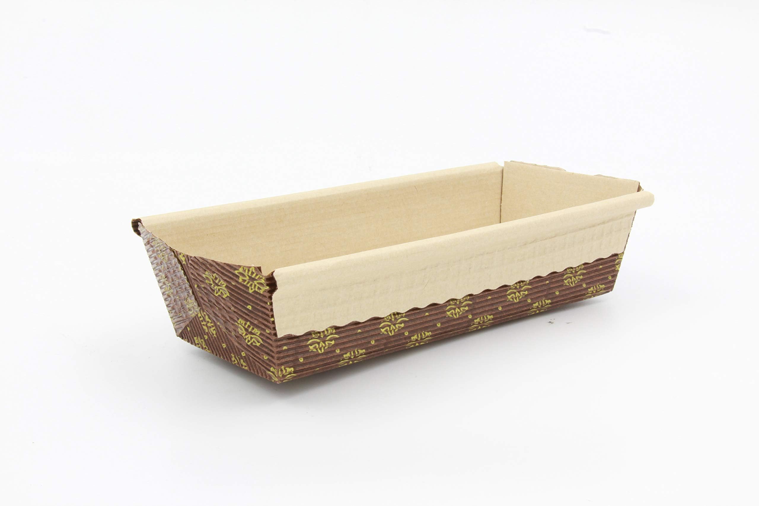 Premium Paper Baking Loaf Pan, Nonstick, Disposable, for Chocolate Cake, Banana Bread, Set of 6 - By Ecobake (50, 750gr - 9.2"x3.1"x 2.7")