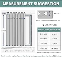Vista 6 de BGment Cortina de puerta corredera de moda de 100 x 84 pulgadas, cortinas opacas térmicas anchas para oscurecer la habitación, cortina divisora