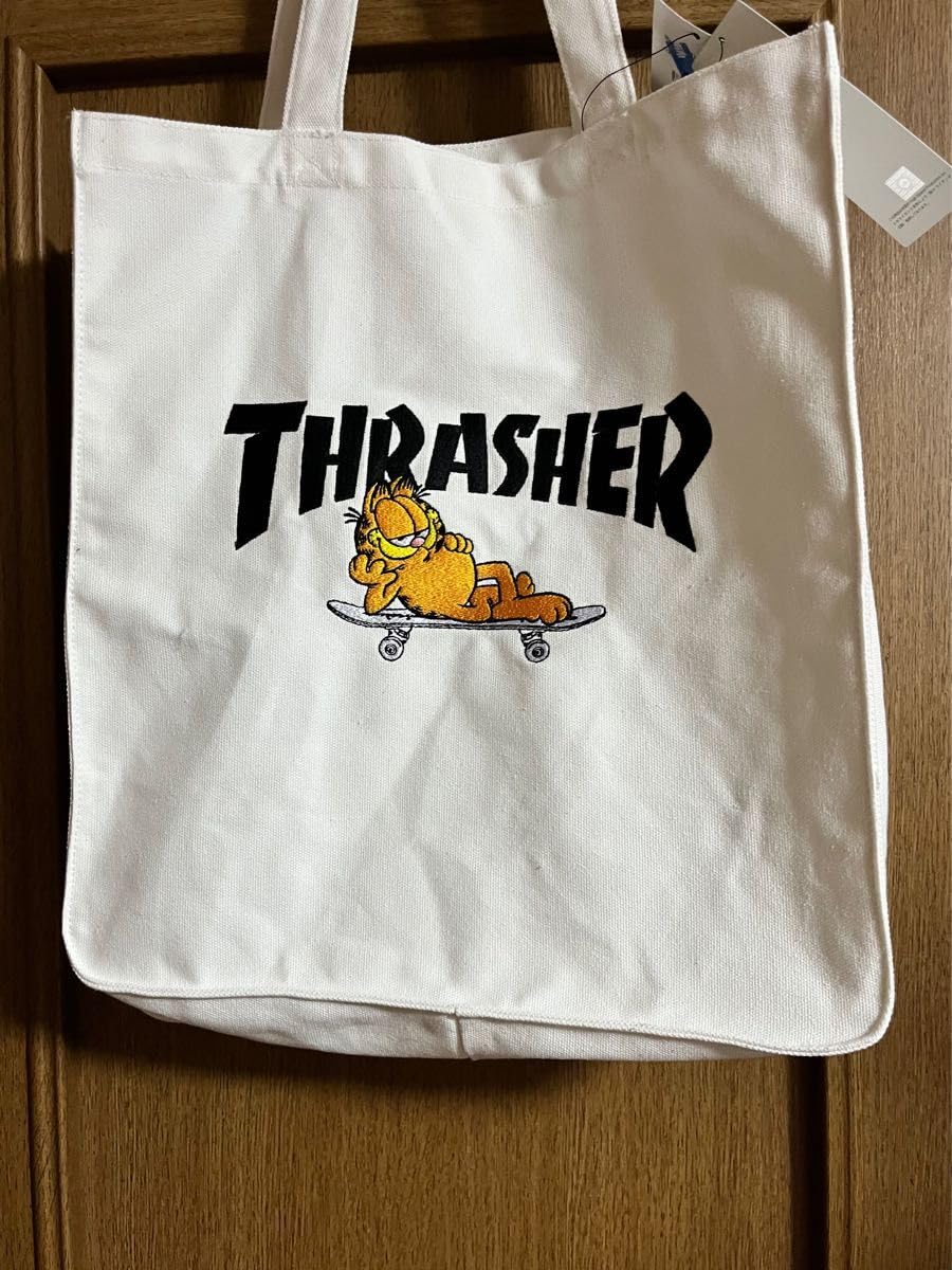 Amazon.co.jp: THRASHER × ガーフィールド コラボ トートバッグ タグ