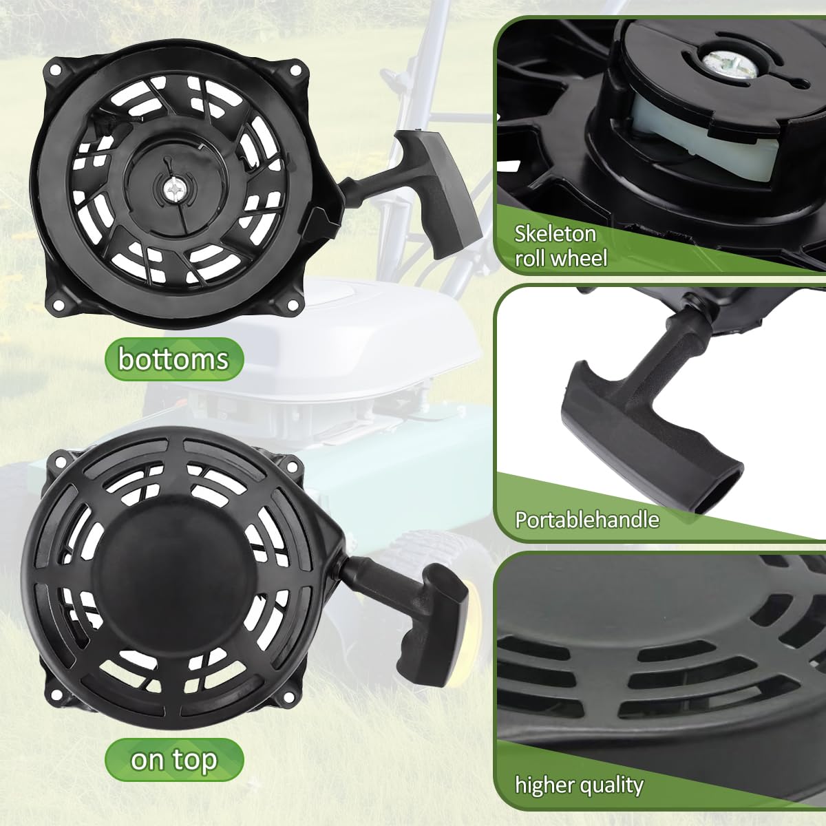 Seilzugstarter für Briggs Stratton Ersatzteile,Seilzugstarter für Briggs & Stratton Ersatzteile Rasenmäher Handstarter,Seilzugstarter für 497680 498144 Ersatz für Rasenmähermotor