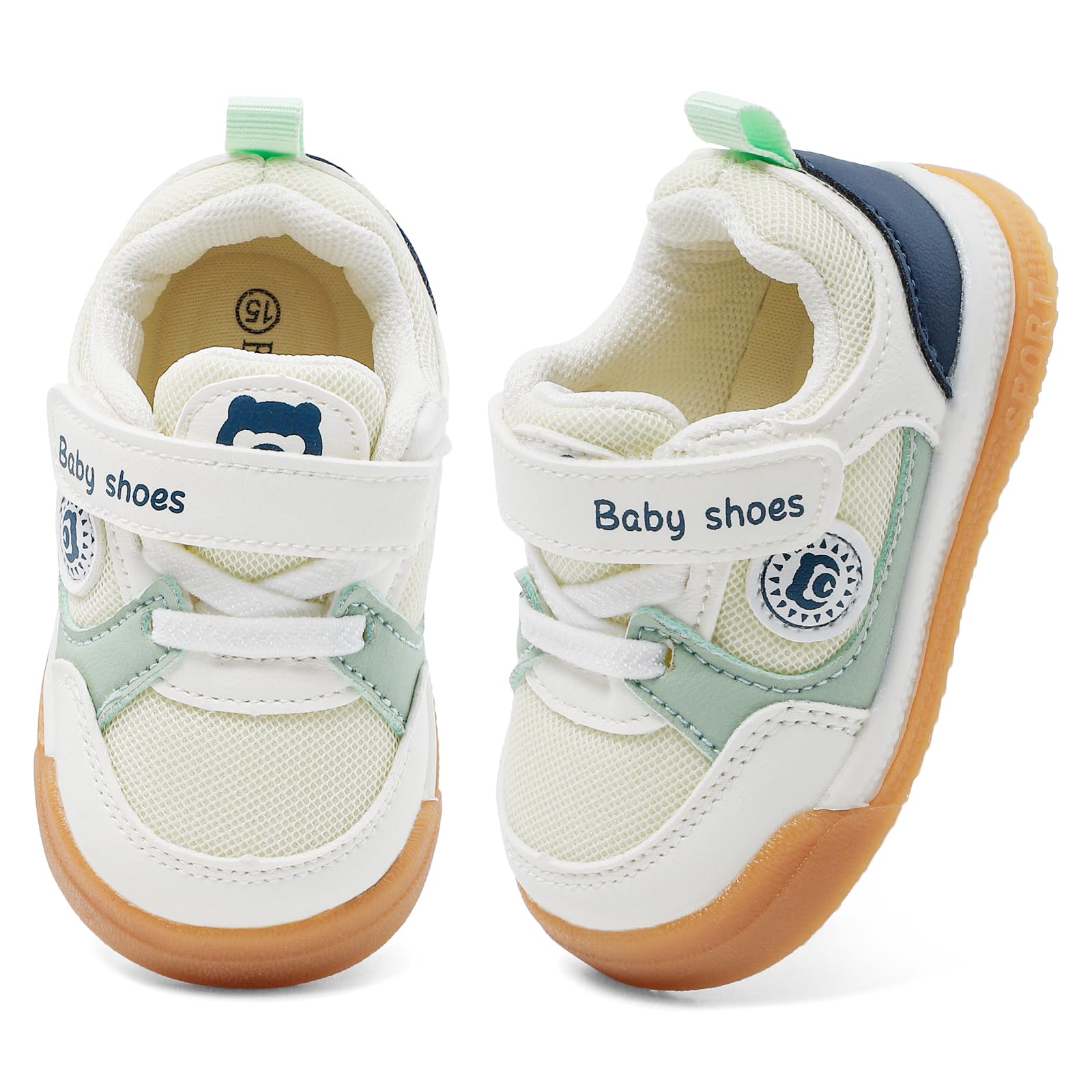 MASOCIO Scarpe Primi Passi Bimbo Bimba Scarpe Neonato Bambino con Suole Gomma Morbido Antiscivolo