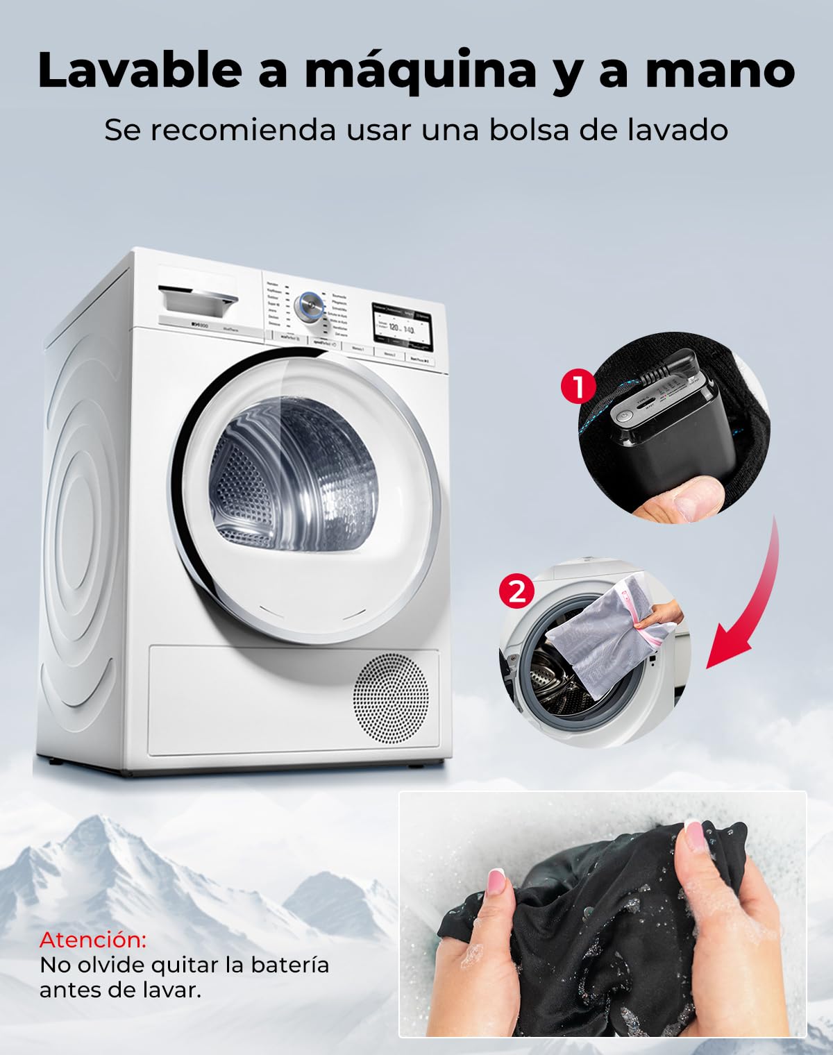 KEMIMOTO Chaleco Calefactable para Hombre y Mujer, Chaleco Eléctrico Calefactado con 6 Zonas de Calefacción, Chaleco Cálido con Batería de 9600 mAh para Esquí, Senderismo y Caza