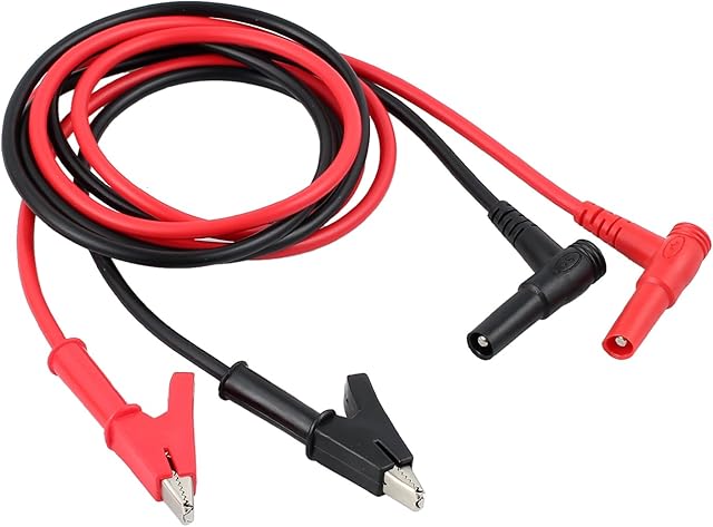 Multimeter Test Leads 1 Pair 15A 31.5 In Banana Plug to Alligator Clip Test Cable for Multimeter 0.8M 4mm Heavy Duty Multimeter Leads