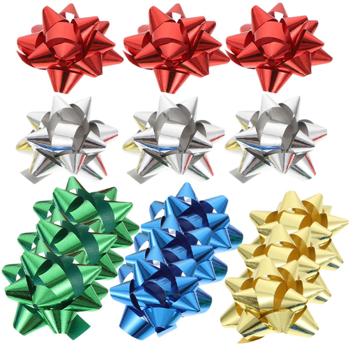 Flores decorativas autoadhesivas de 1 pulgada para envolver regalos de Navidad en familia