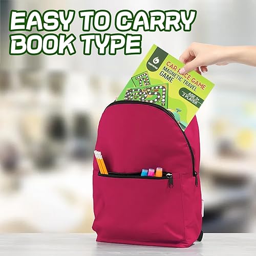 Miniatura 6 de Juego magnético de carreras de autos para niños de 3 a 8 años - Juguete de viaje perfecto para niños pequeños - Divertido viaje por carretera y