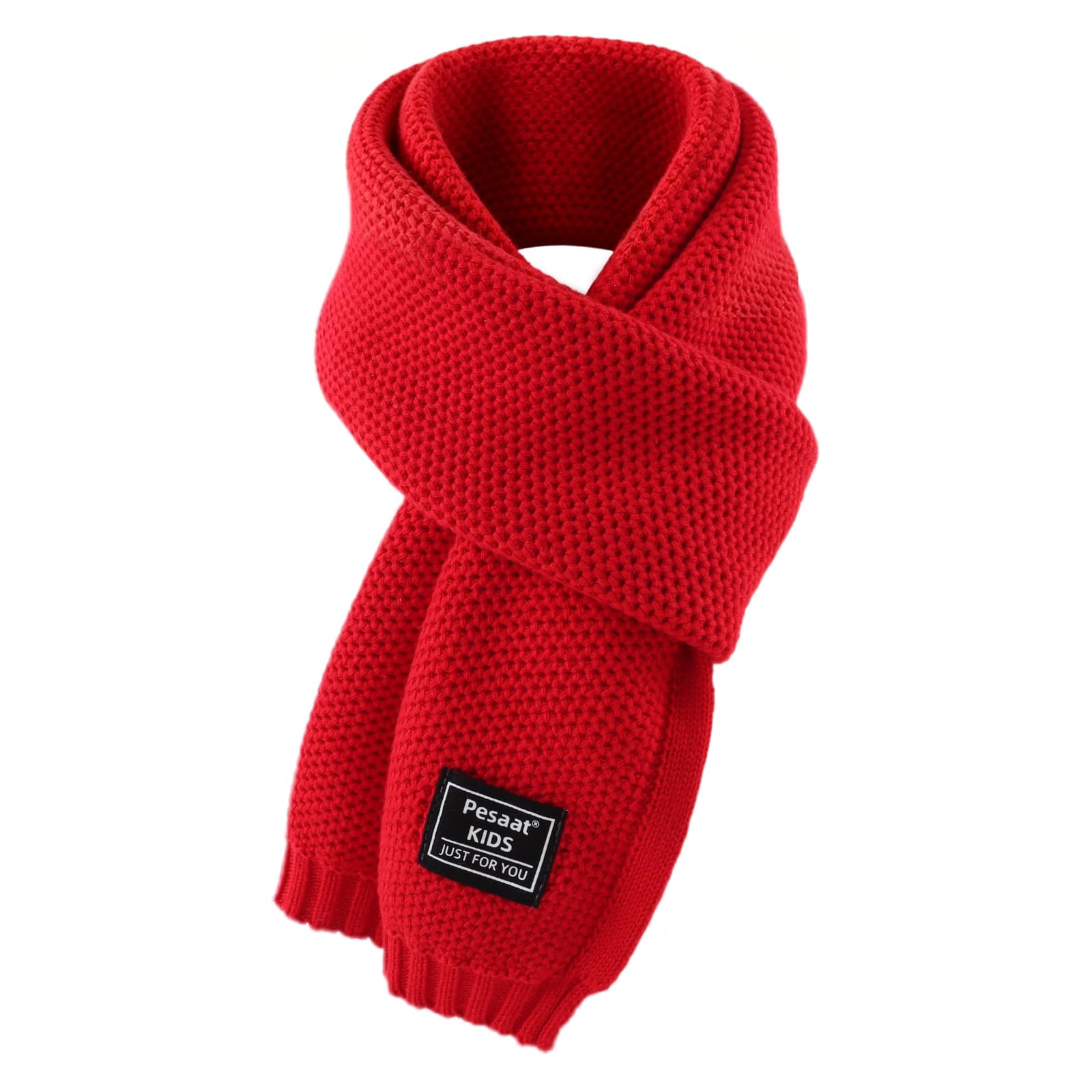 PESAAT Kids Winter Infinity Scarf Knit Cotton Toddler Boy Girls Scarves