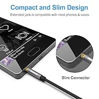 Vista 4 de MaGeek TRRS - Cable de extensión auxiliar de audio de 0.138 in, cable de auriculares de 4 polos macho a hembra, adaptador de extensión auxiliar