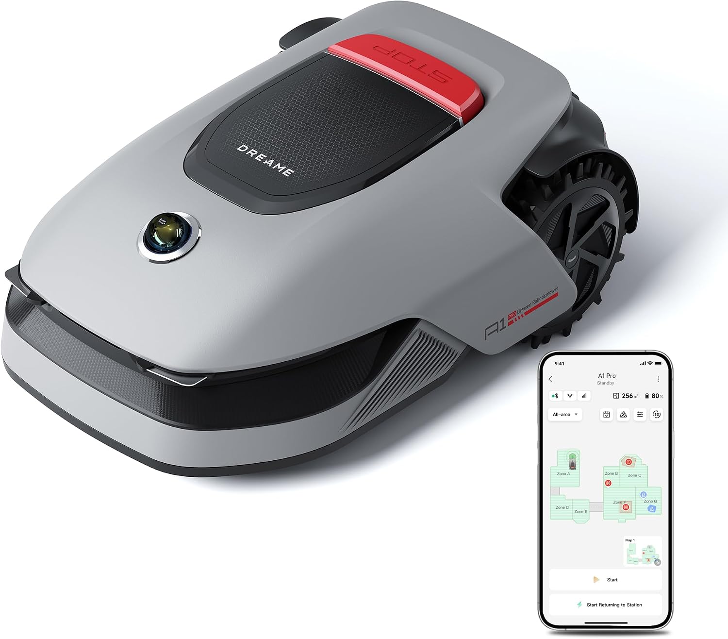DREAME A1 Pro Robot Tagliaerba OmniSense™ per 2000 m