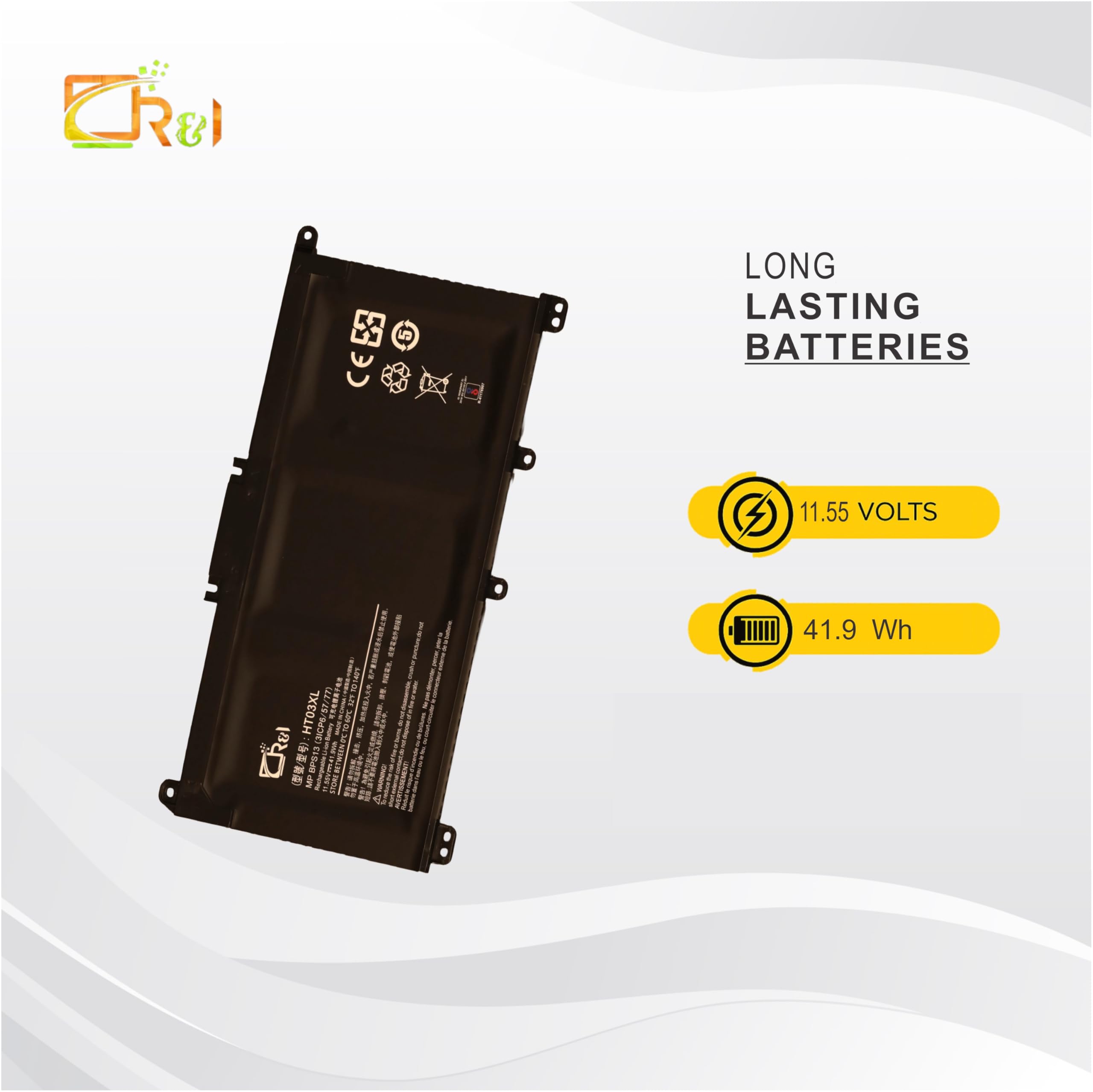 R & I HT03XL Laptop Battery Compatible for HP Spare L11119-855