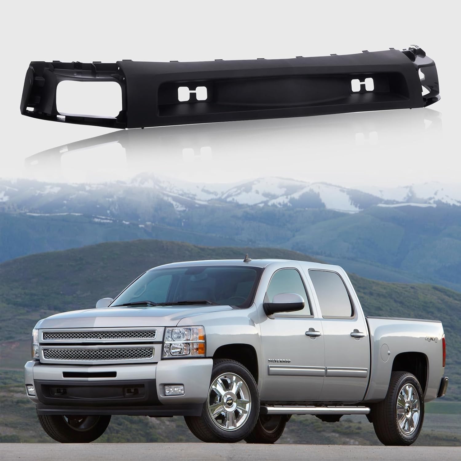 Perfit Liner Front Bumper Deflector Bumper Cover Compatible with Chevrolet 2007-2013 Silverado 1500 Pickup Truck GM1092192 15915504